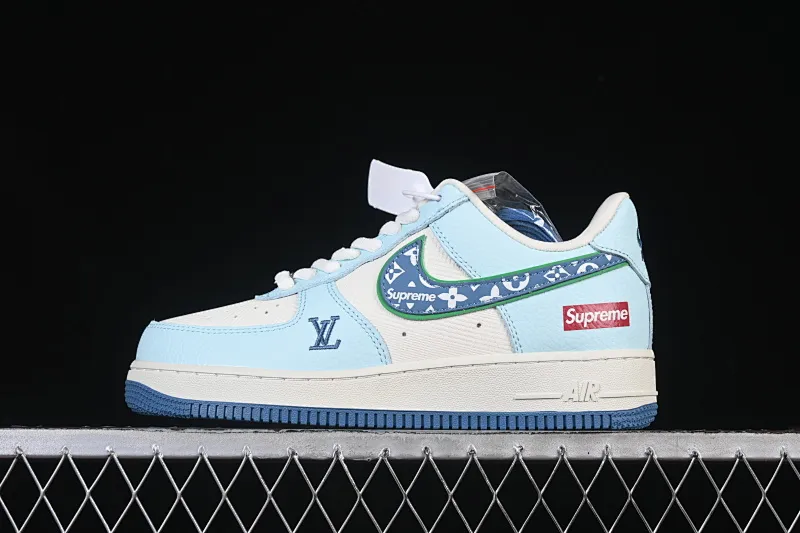 All categories Nk Air Force 1 Air Force series Nk Air Force 1 Low Air Force low-top Nike Air Force 1'07 Low LV joint white and blue Air Force 1 low-top casual sneakers YF9511-809